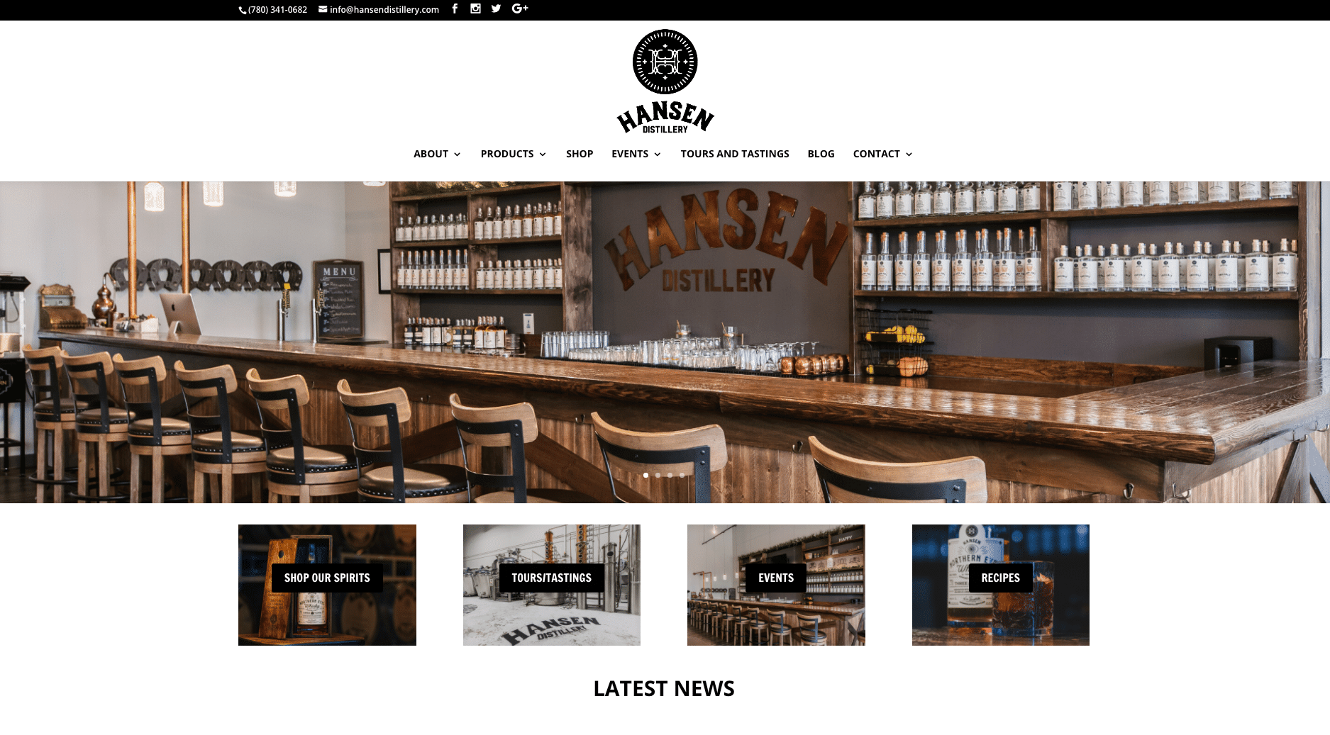 Hansen Distillery, spiritueux et lieu d'événements