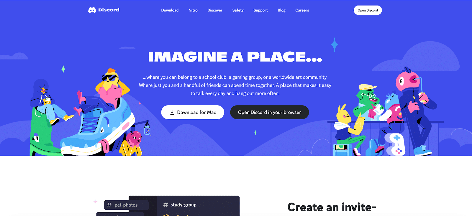 Screenshot van-discord-homepage