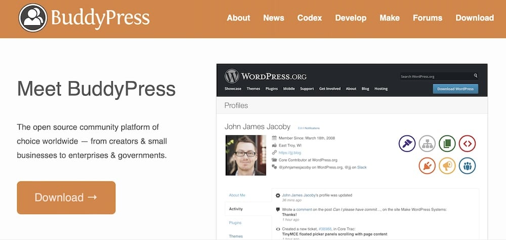 BuddyPress permet de transformer les sites éducatifs standard en communautés en ligne.